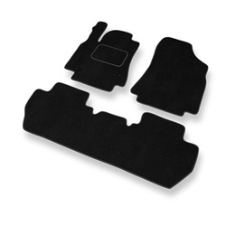 Alfombrillas de Velour adecuadas para Citroen Berlingo II Furgoneta (2008-2018) - alfombras para coche - Premium color negro