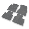 Alfombrillas de Velour adecuadas para Audi A8 I D2 Sedan (1994-2002) - alfombras para coche - Premium color gris