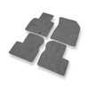 Alfombrillas de Velour adecuadas para Nissan Micra IV Hatchback (2010-2017) - alfombras para coche - Premium color gris