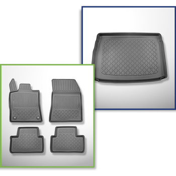 Conjunto de alfombrilla para maletero y alfombrillas para el interior del coche 