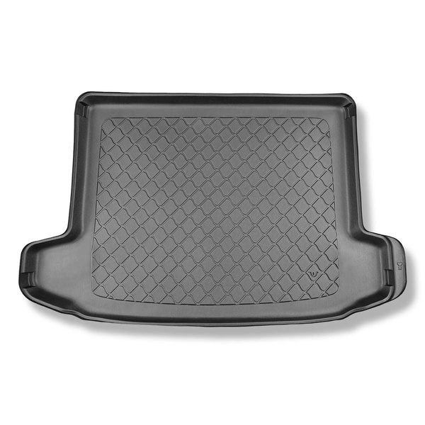 Alfombra para maletero adecuada para Hyundai Tucson III NX4 SUV (12.2020-....) - Protector maletero - Alfombrilla maletero antideslizante - maletero superior; piso móvil en la posición más alta; compartimiento derecho desmonable en los modelos con subwoof