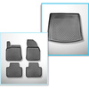 Conjunto de alfombrilla para maletero y alfombrillas para el interior del coche TPE para: Volkswagen Touareg III SUV (07.2018-2023) - también para modelos con rieles