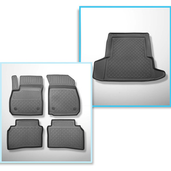 Conjunto de alfombrilla para maletero y alfombrillas para el interior del coche 
