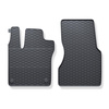 Alfombrillas de goma adecuadas para Smart ForFour II Hatchback (2014-2019) - alfombras para coche - negro - 2 unidades