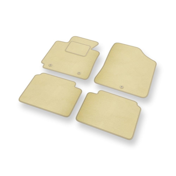 Alfombrillas de Velour adecuadas para Hyundai Veloster Coupé (2011-2018) - alfombras para coche - Premium color beige