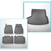 Conjunto de alfombrilla para maletero y alfombrillas para el interior del coche TPE para: Tesla Model S Facelift II Coupé (01.2021-....) - maletero trasero
