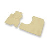 Alfombrillas de Velour adecuadas para Honda Stream I Monovolumen (2001-2006) - alfombras para coche - Premium color beige