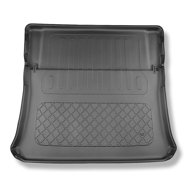 Alfombra para maletero adecuada para Mercedes-Benz EQS X296 SUV (12.2022-....) - Protector maletero - Alfombrilla maletero antideslizante - 7 plazas; 3a fila abatible