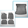 Conjunto de alfombrilla para maletero y alfombrillas para el interior del coche TPE para: Dacia Jogger Familiar (03.2022-....) - 5/7 plazas (posibilidad de hacer orificios para los asientos de la 3a fila)
