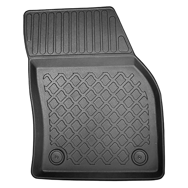 Conjunto de alfombrilla para maletero y alfombrillas para el interior del coche TPE para: Volkswagen Tiguan II SUV (05.2016-10.2023) - parte superior del maletero (entrada de carga plana); base móvil en la posición más alta; no adecuado para versión ehíbr