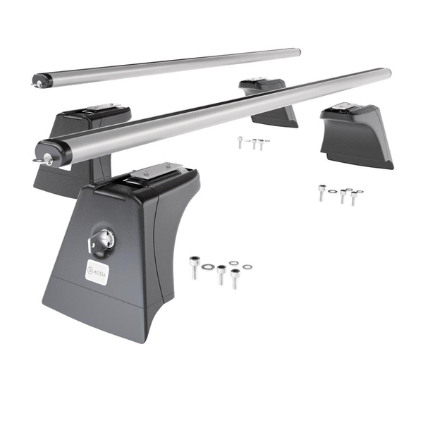 Portaequipajes de techo adecuadas para Suzuki Across SUV (2021-....) - baca plata para coche - barras para techo de coche - railing integrado - aluminio