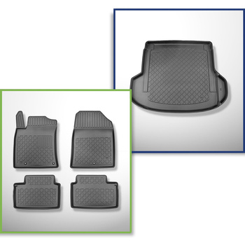 Conjunto de alfombrilla para maletero y alfombrillas para el interior del coche 