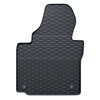 Alfombrillas de goma adecuadas para Volkswagen Touran I Monovolumen (2003-2010) - alfombras para coche - negro - 4 unidades