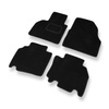 Alfombrillas de Velour adecuadas para Renault Kangoo II Furgoneta (2012-2021) - alfombras para coche - Premium color negro