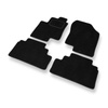 Alfombrillas de Velour adecuadas para Kia Venga (2009-2015) - alfombras para coche - Premium color negro