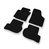 Alfombrillas de fieltro adecuadas para Seat Leon II Hatchback (2005-2012) - alfombras para coche - color negro
