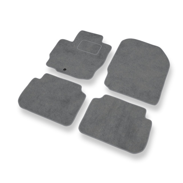 Alfombrillas de Velour adecuadas para Mitsubishi Colt VII Hatchback (2008-2012) - alfombras para coche - Premium color gris