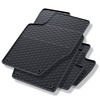 Alfombrillas de goma adecuadas para Peugeot 308 I Hatchback, Berlina, SW (2007-2015) - alfombras para coche - negro - 4 unidades