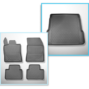 Conjunto de alfombrilla para maletero y alfombrillas para el interior del coche 