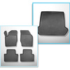 Conjunto de alfombrilla para maletero y alfombrillas para el interior del coche TPE PREMIUM para: Volvo XC90 I SUV (2002-04.2015) - 5/7 plazas; 3a fila de asientos abatible