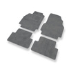 Alfombrillas de Velour adecuadas para Renault Megane II Sport Tourer, Hatchback, Cabrio, Berlina (2002-2008) - alfombras para coche - Premium color gris