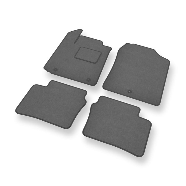 Alfombrillas de Velour adecuadas para Kia Picanto III Hatchback (2017-....) - alfombras para coche - Premium color gris