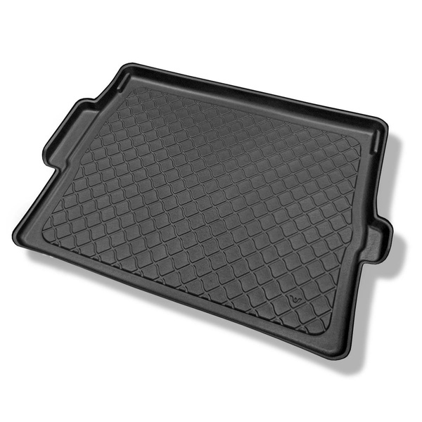Conjunto de alfombrilla para maletero y alfombrillas para el interior del coche TPE para: Peugeot 3008 SUV (11.2016-11.2023) - maletero superior (borde de carga del maletero igualado); suelo móvil en la posición superior; no para la versión híbrida; sin H