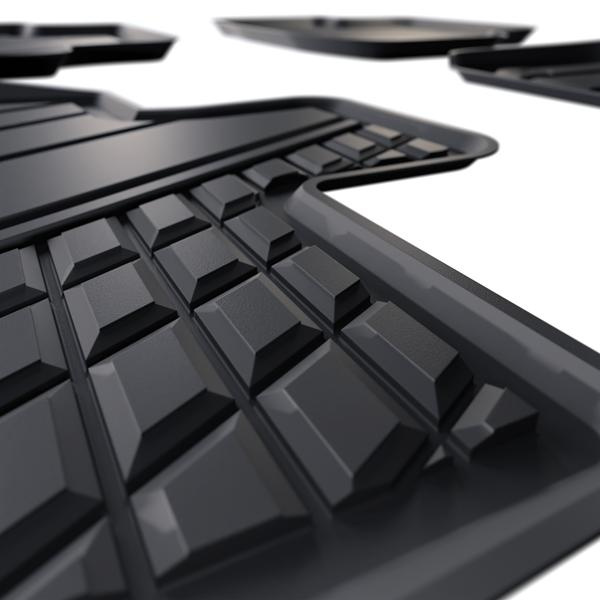 Alfombrillas de TPE adecuadas para Volkswagen Golf VIII mHEV Hatchback (2024-....) - con transmisión automática - alfombras para coche