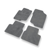 Alfombrillas de Velour adecuadas para Peugeot 207 Hatchback, Cabrio, SW (2006-2012) - alfombras para coche - Premium color gris