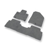 Alfombrillas de Velour adecuadas para Kia Sorento III SUV (2014-2020) - alfombras para coche - Premium color gris