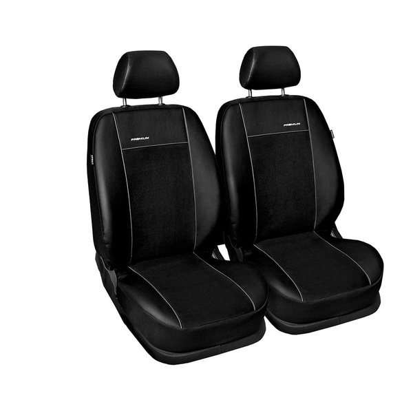 Fundas de asientos hechas a medida para Peugeot Partner II Furgoneta (2008-2018) solo asientos delanteros - dos individuales - nero