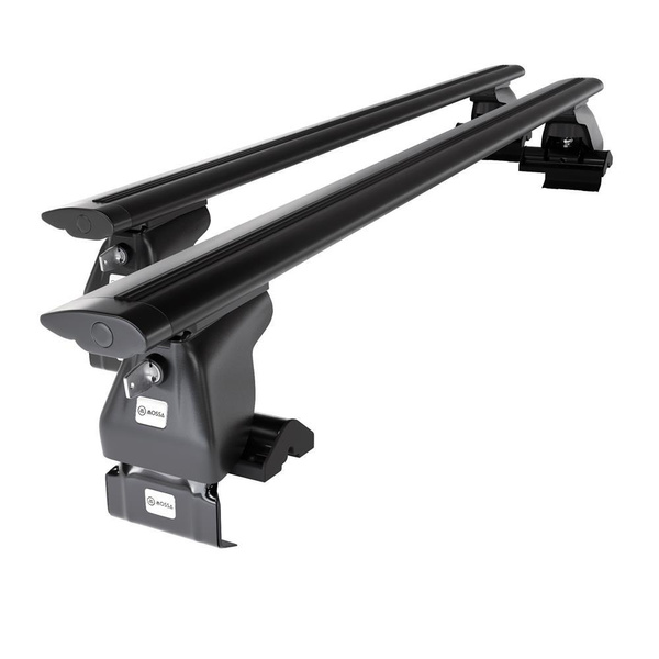 Portaequipajes de techo adecuadas para Kia Spectra Berlina (2004-2009) - baca negra para coche - barras para techo de coche - sin puntos de montaje - aluminio