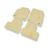 Alfombrillas de Velour adecuadas para Opel Astra J Hatchback, Berlina, Sports Tourer (2009-2019) - alfombras para coche - Premium color beige