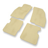 Alfombrillas de Velour adecuadas para Fiat Punto IV Hatchback (2012-2018) - alfombras para coche - Premium color beige