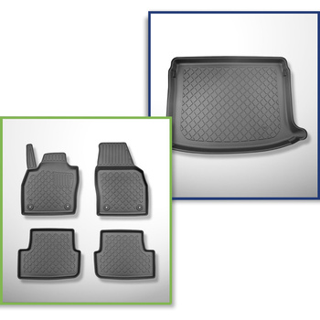 Conjunto de alfombrilla para maletero y alfombrillas para el interior del coche 