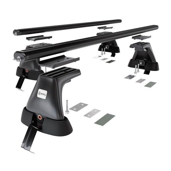 Portaequipajes de techo adecuadas para Nissan Note mk I Monovolumen (2005-2013) - baca negra para coche - barras para techo de coche - sin puntos de montaje - aluminio