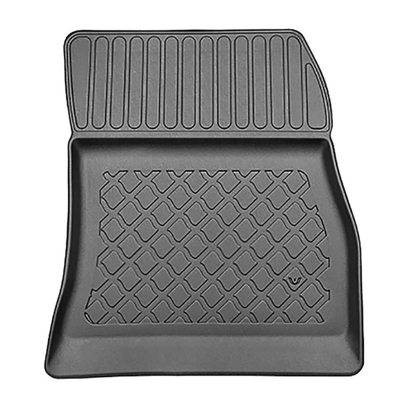 Conjunto de alfombrilla para maletero y alfombrillas para el interior del coche TPE para: Mercedes-Benz EQB X243 SUV (12.2021-....) - 5 plazas; maletero superior; suelo móvil en la posición superior; 7 plazas - 3a fila abatible