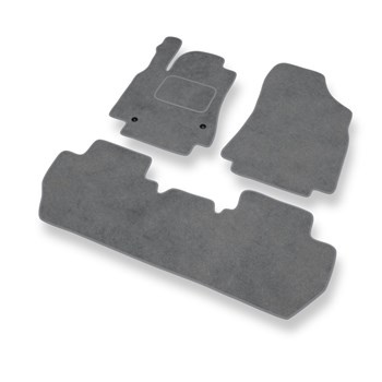 Alfombrillas de Velour adecuadas para Citroen Berlingo II (2008-2018) - alfombras para coche - Premium color gris