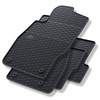 Alfombrillas de goma adecuadas para Opel Adam Hatchback (2012-2019) - alfombras para coche - negro - 4 unidades