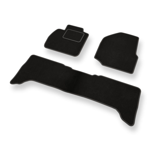 Alfombrillas de Velour adecuadas para Toyota Land Cruiser J70 SUV (1984-....) - alfombras para coche - Premium color negro