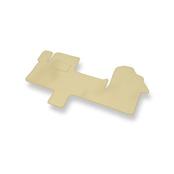 Alfombrillas de Velour adecuadas para Renault Master IV Furgoneta (2010-....) 1+1 - alfombras para coche - Premium color beige