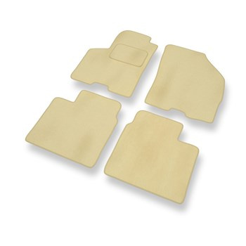 Alfombrillas de Velour adecuadas para Suzuki Baleno II (2015-2019) - alfombras para coche - Premium color beige