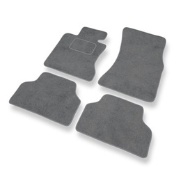 Alfombrillas de Velour adecuadas para BMW 5 M5 IV E60 Berlina (2005-2010) - alfombras para coche - Premium color gris