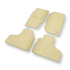Alfombrillas de Velour adecuadas para Jeep Cherokee III SUV (2001-2007) - alfombras para coche - Premium color beige