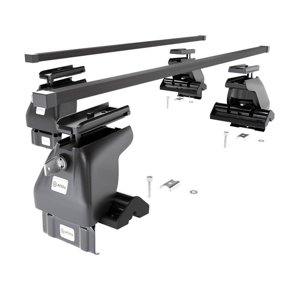 Portaequipajes de techo adecuadas para Toyota Yaris mk I Hatchback (2004-2005) - baca negra para coche - barras para techo de coche - sin puntos de montaje - acero