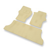 Alfombrillas de Velour adecuadas para Mitsubishi L400 Furgoneta (1994-2007) - alfombras para coche - Premium color beige