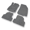 Alfombrillas de Velour adecuadas para Opel Mokka SUV (2012-2019) - alfombras para coche - Premium color gris