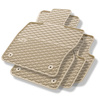 Alfombrillas de goma adecuadas para Skoda Octavia IV Familiar, Liftback (2019-....) - alfombras para coche - beige - 4 unidades