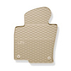 Alfombrillas de goma adecuadas para Volkswagen Passat B6 Berlina, Variant (2005-2010) - alfombras para coche - beige - 4 unidades