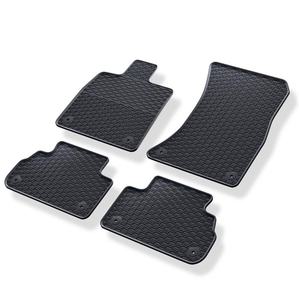 Alfombrillas de goma adecuadas para Audi Q5 II SUV, Sportback (2017-....) - alfombras para coche - negro - 4 unidades